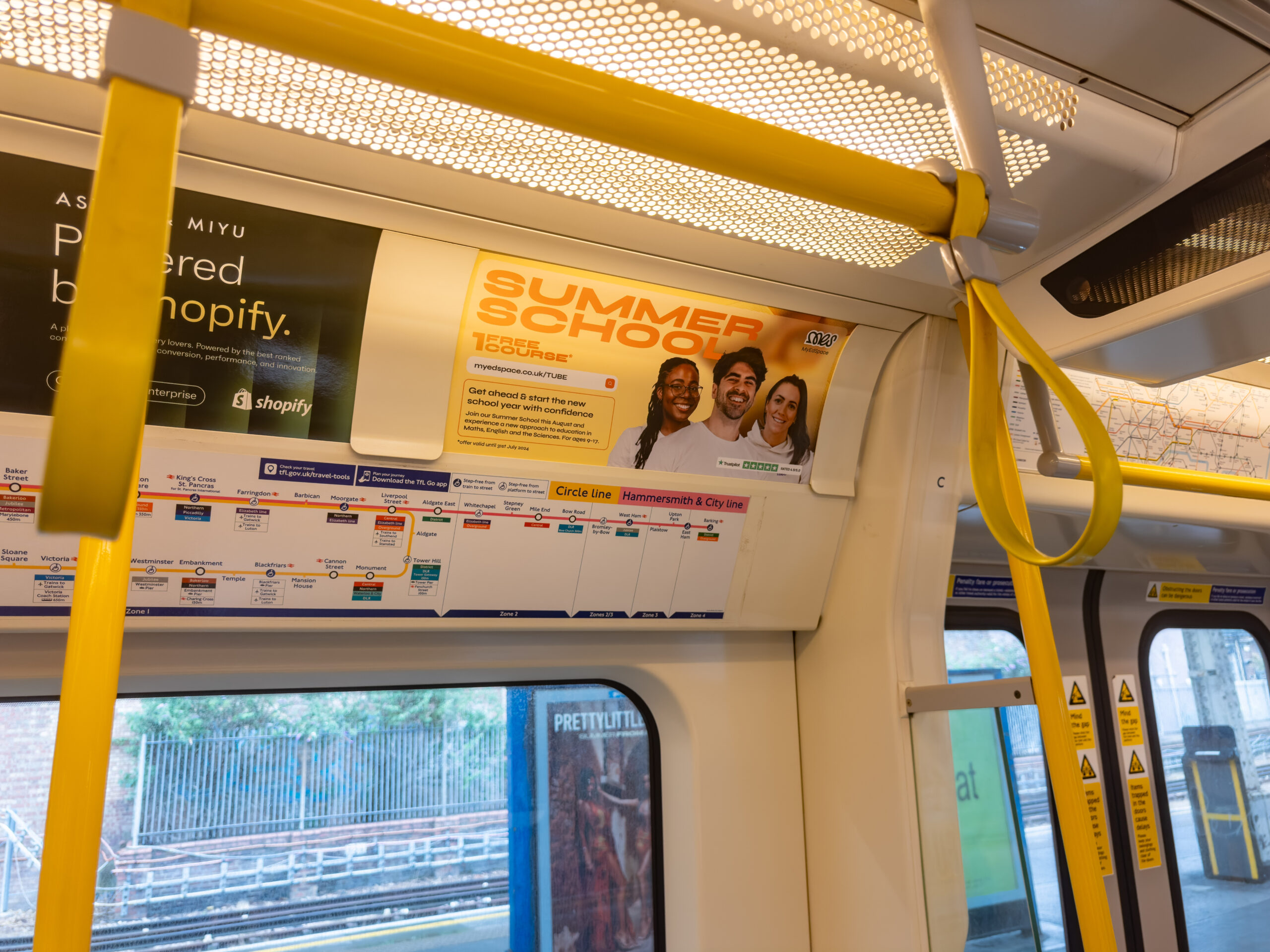 Tube Car Panel Advertising Example