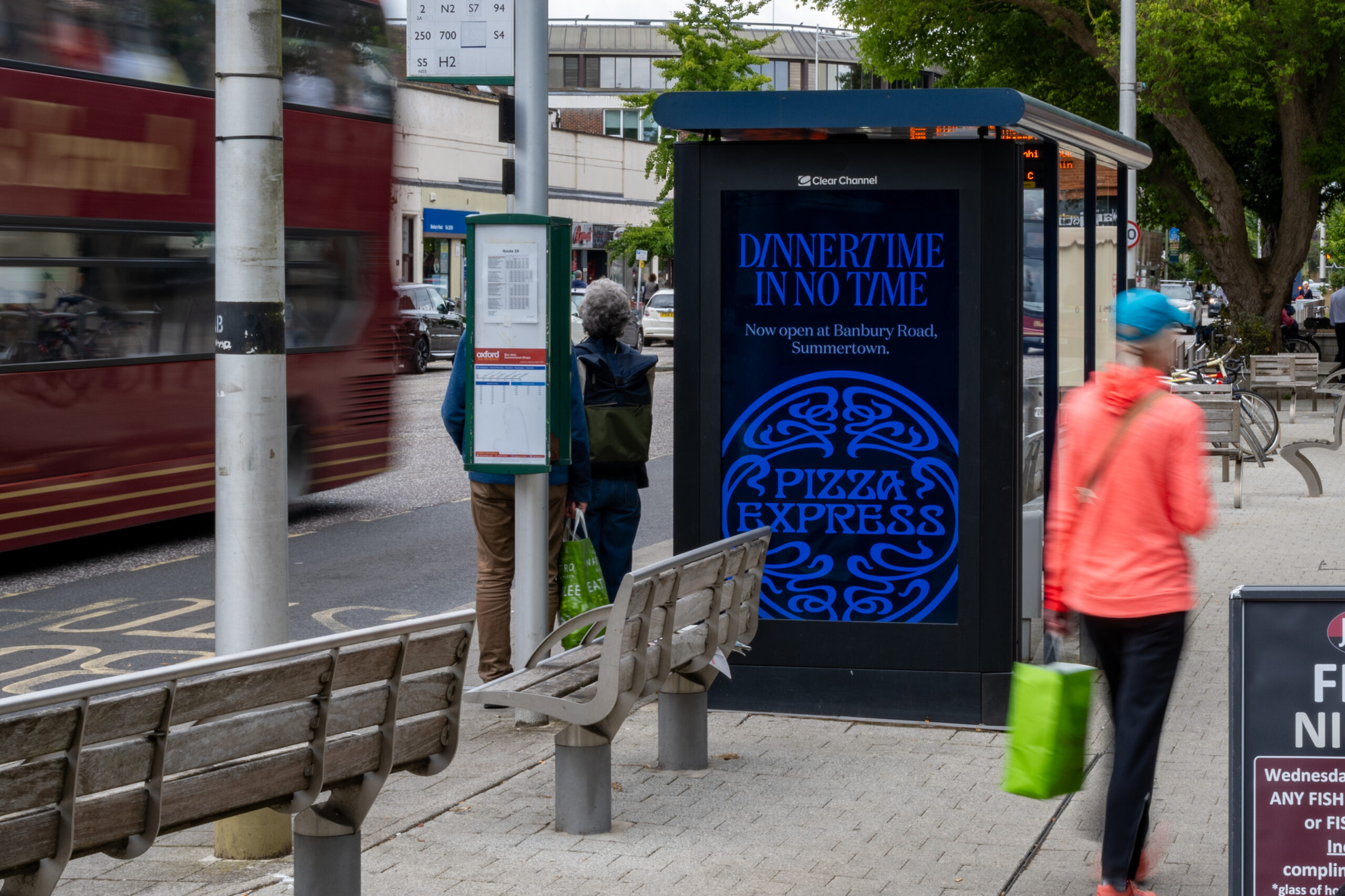 Example advertising campaign for Pizza Express.